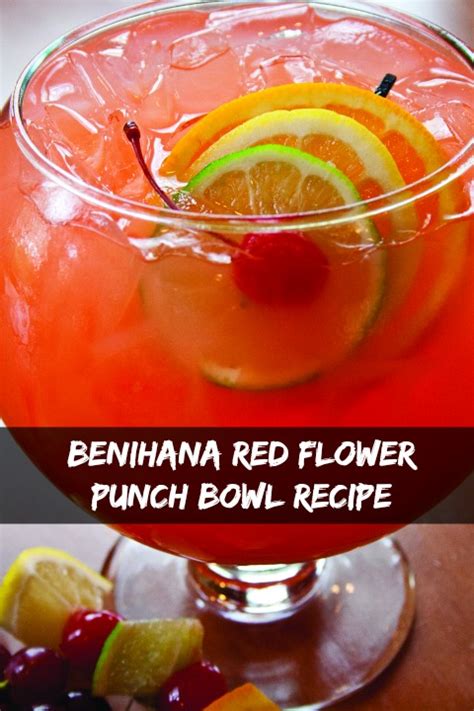 benihana punch|Benihana Red Flower Punch Bowl